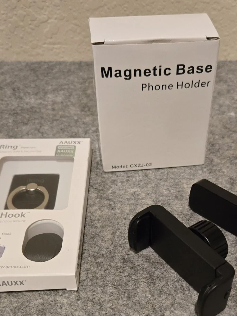 Universal Car Phone Mount & Grip Bundle AAUXX iRing hook NIB & Magnetic Base